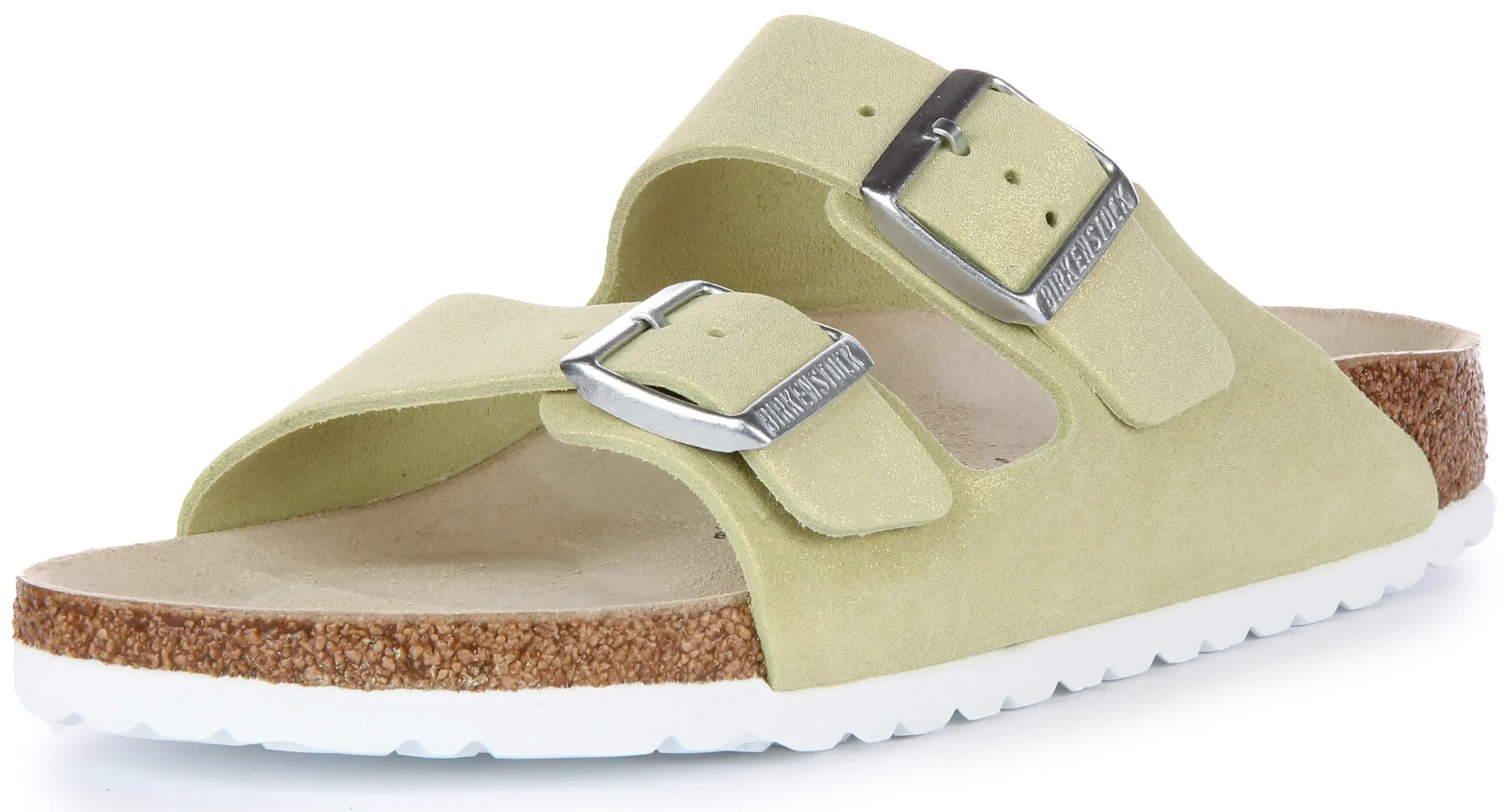 Birkenstock Arizona Bs in Hellgrün | Schmal geschnittene Schuhe Birkenstock