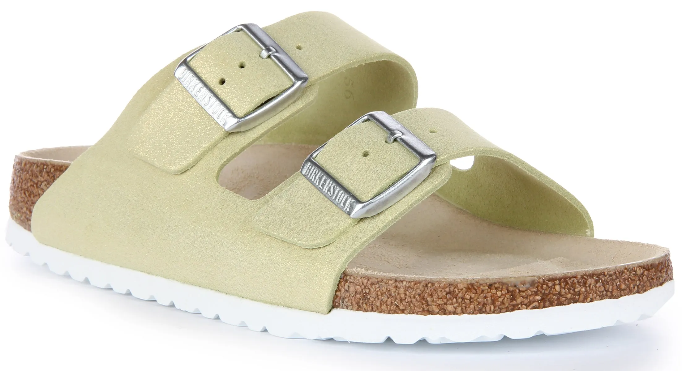 Birkenstock Arizona Bs in Hellgrün | Schmal geschnittene Schuhe Birkenstock