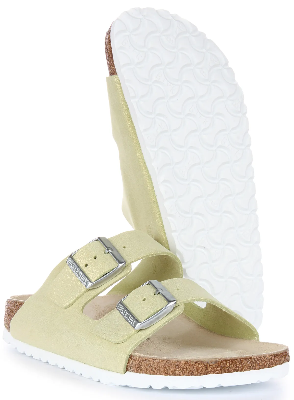 Birkenstock Arizona Bs in Hellgrün | Schmal geschnittene Schuhe Birkenstock