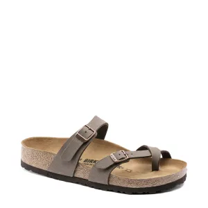 Birkenstock Damen Mayari Birko-Flor Zehensteg-Sandale in Mokka