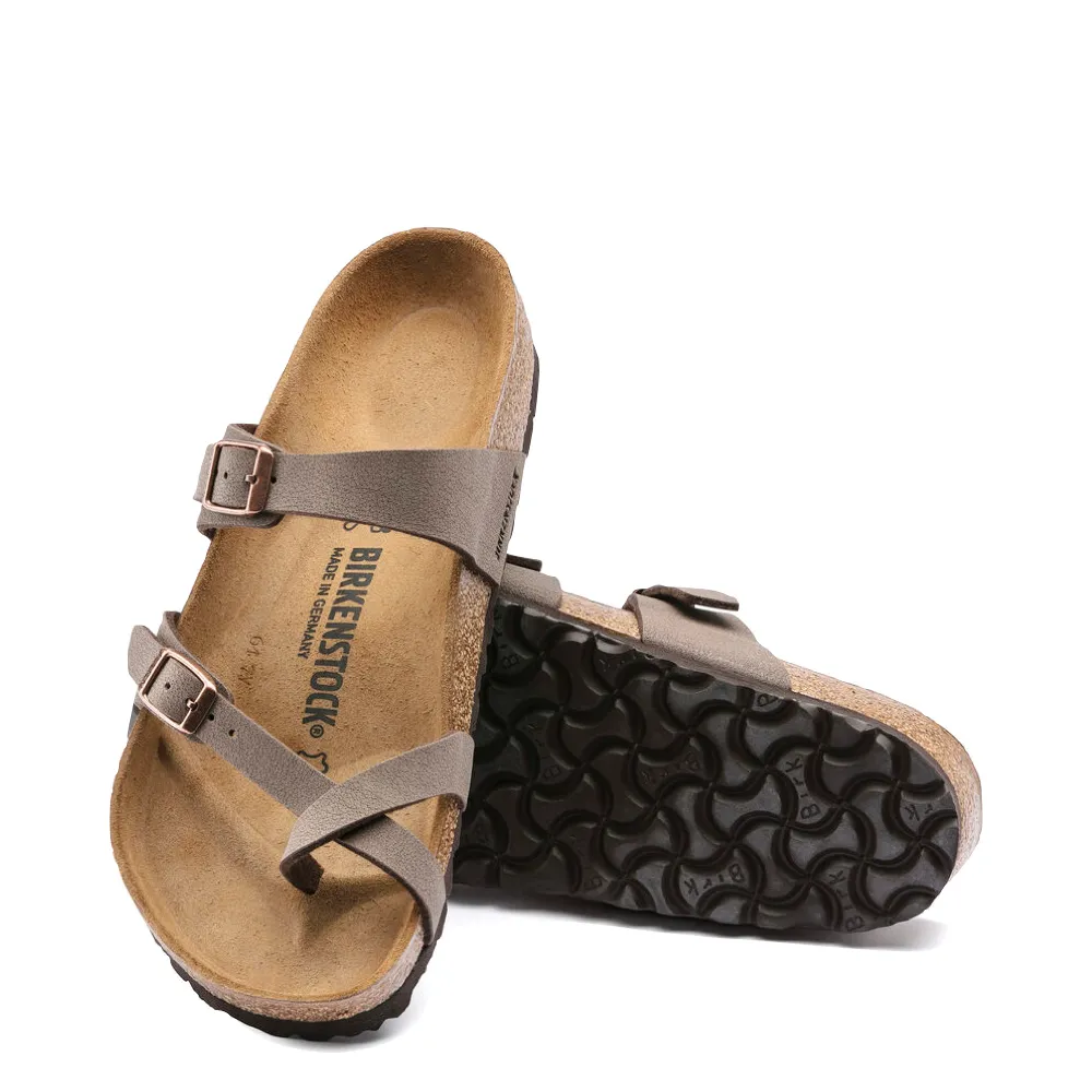 Birkenstock Damen Mayari Birko-Flor Zehensteg-Sandale in Mokka