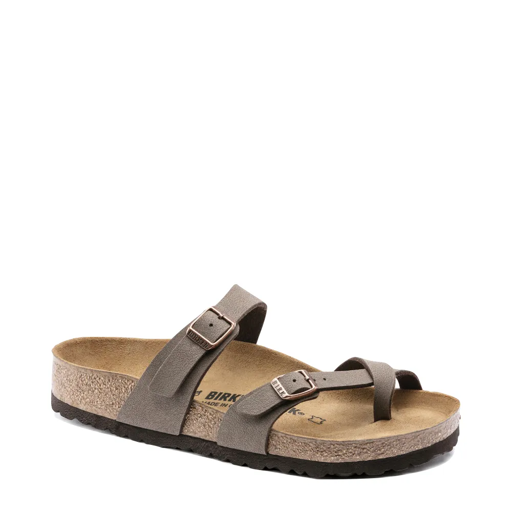 Birkenstock Damen Mayari Birko-Flor Zehensteg-Sandale in Mokka