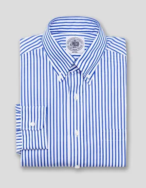 BLAU-WEIßES SCHLACHTERSTREIFEN-BREITWANDHEMD