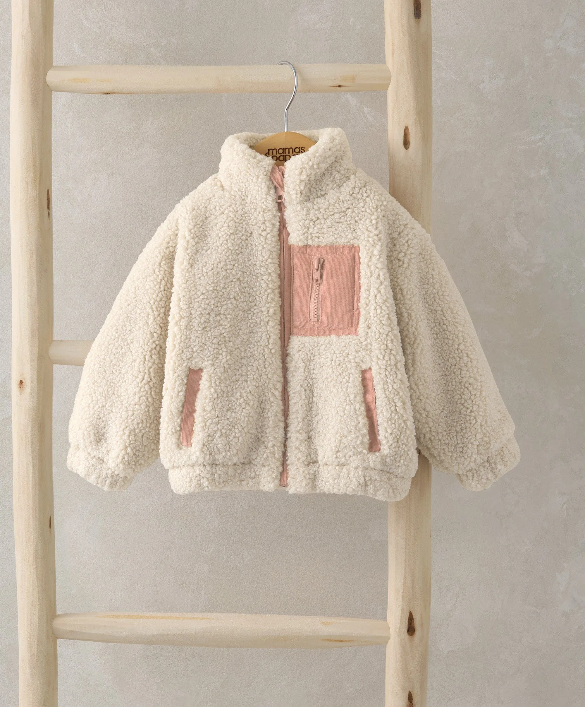 Borg Jacke - Beige Babykids Mamas & Papas