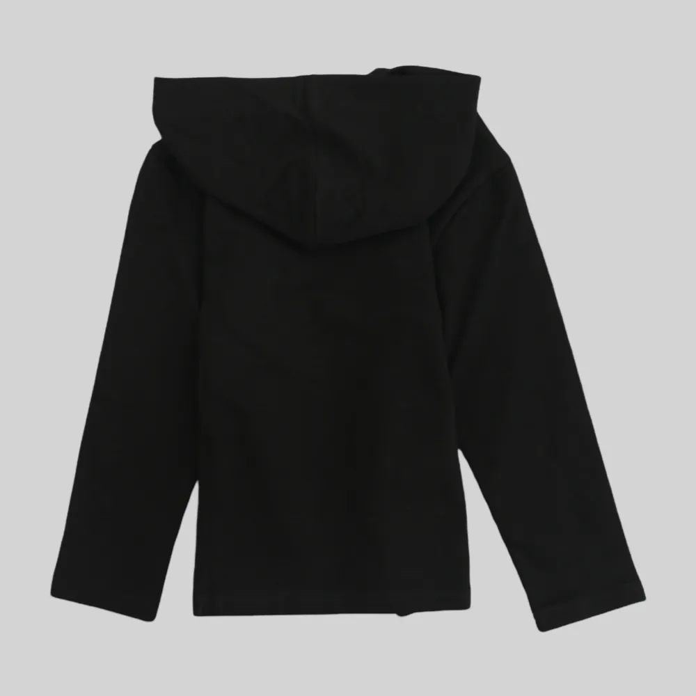 Boxing Schwarze Langarm-Kaputzenpullover