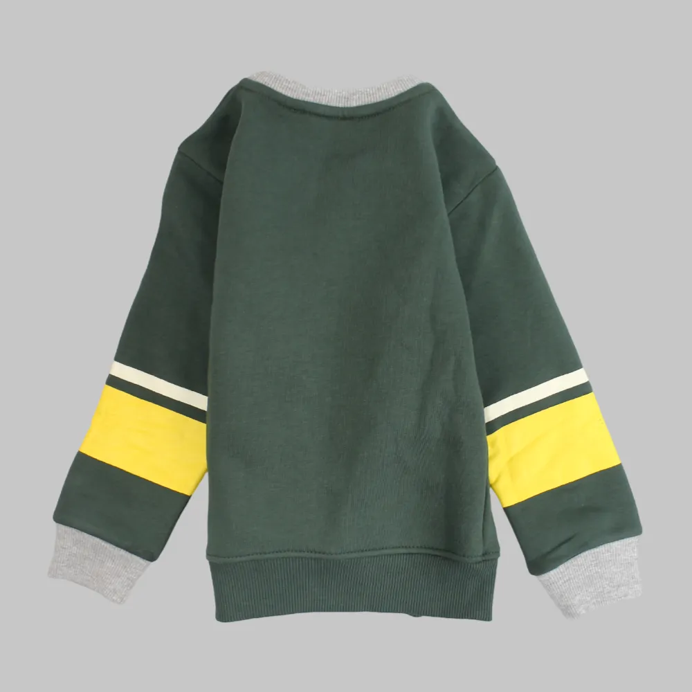 Boxing Dunkelgrünes Langarm-Sweatshirt