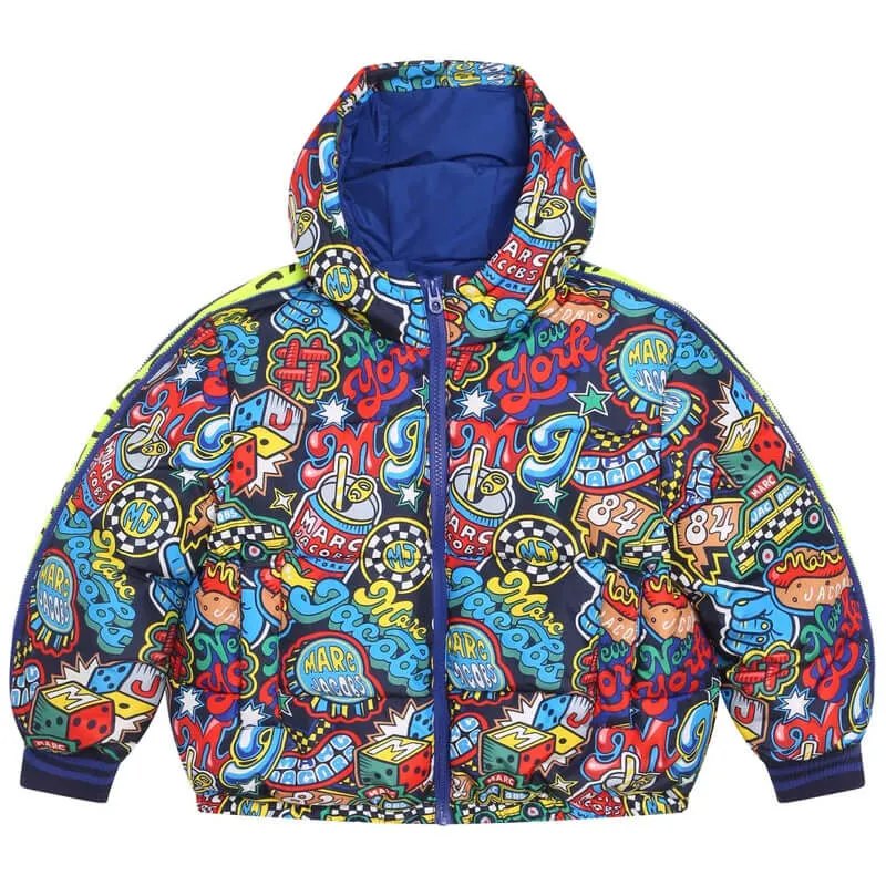 Jungen All-Over-Print Steppjacke