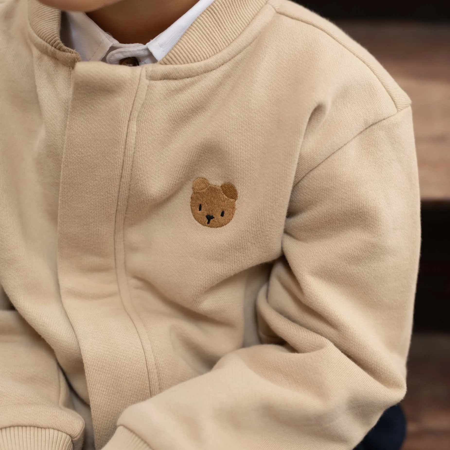 Jungen Beige Bären Jacke