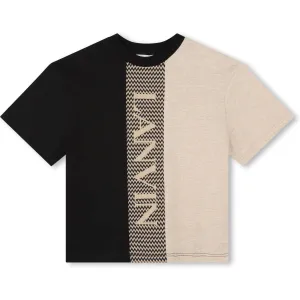 Jungen Beige Curb Logo T-Shirt