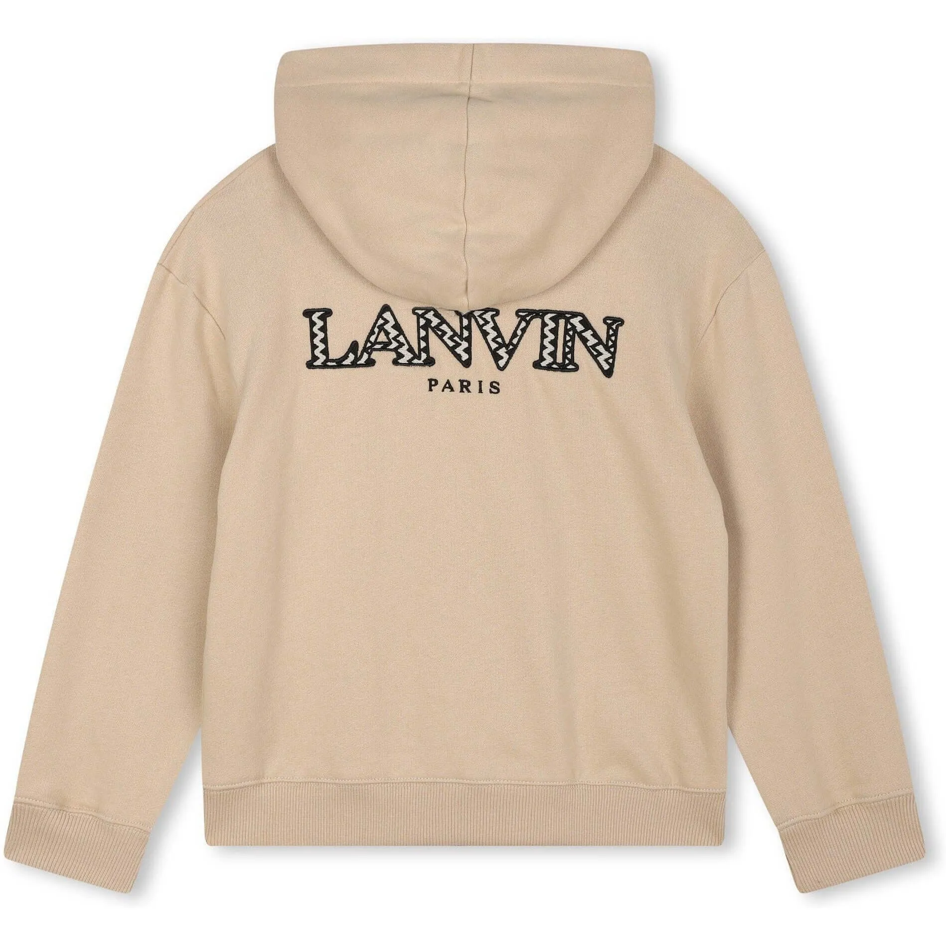 Jungen Beige Curb Logo Reißverschluss Hoodie