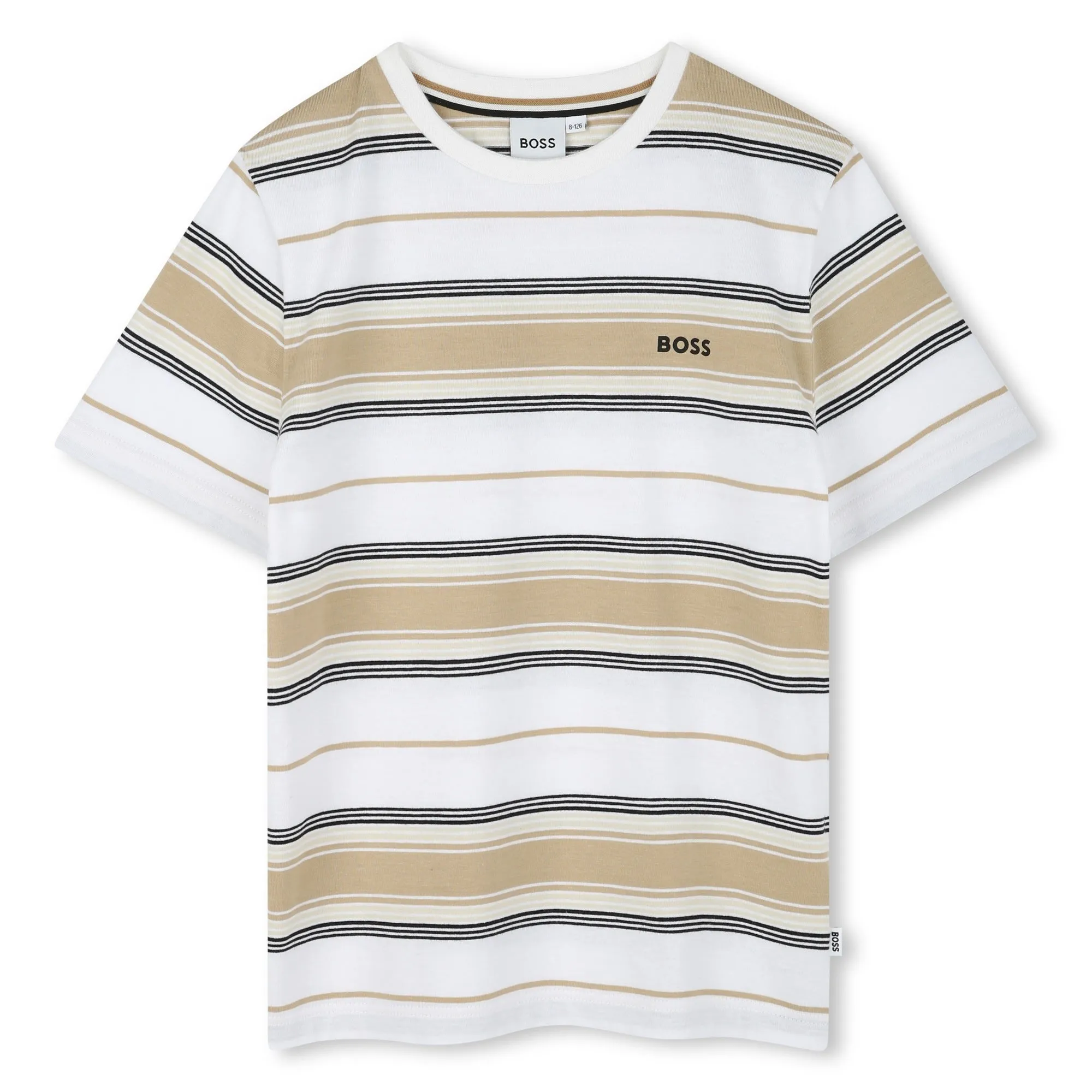 Jungen Beige gestreiftes T-Shirt