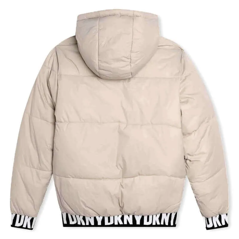 Jungen Schwarz & Beige Reversible Daunenjacke