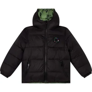 Jungen Schwarz & Grün Reversible Pufferjacke