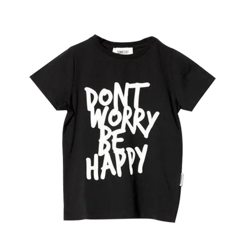 Jungen Schwarzes 'Bobby' T-Shirt
