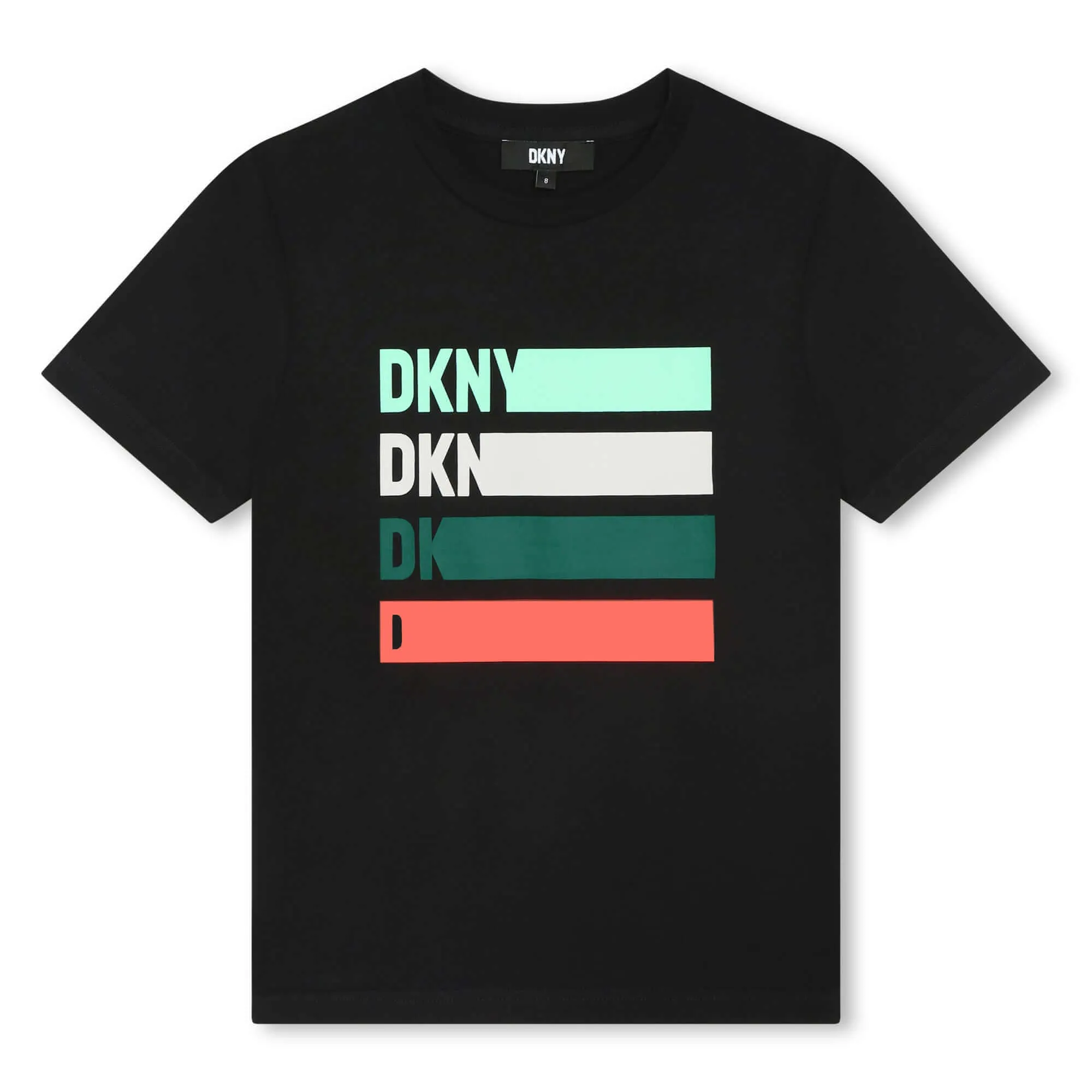 Jungen Schwarz Farbig Gestreiftes T-Shirt