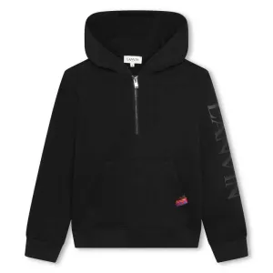 Jungen Schwarze Kapuzenpullover