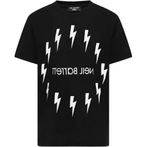 Jungen Schwarz Blitz T-Shirt