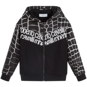 Jungen Schwarze Langarm Kapuzenjacke