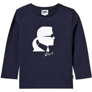 Jungen Schwarzes Langarm-Silhouette T-Shirt