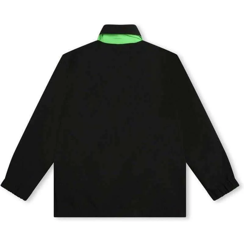 Jungen Schwarze Reversible Graffiti-Logo Jacke