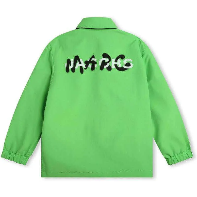 Jungen Schwarze Reversible Graffiti-Logo Jacke