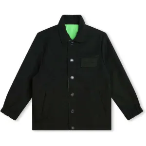 Jungen Schwarze Reversible Graffiti-Logo Jacke