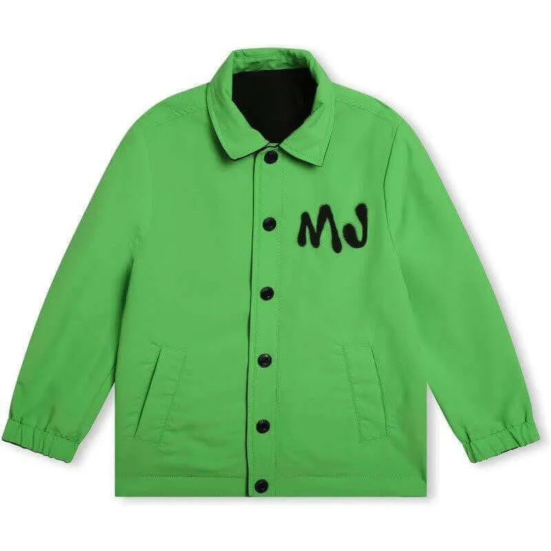 Jungen Schwarze Reversible Graffiti-Logo Jacke