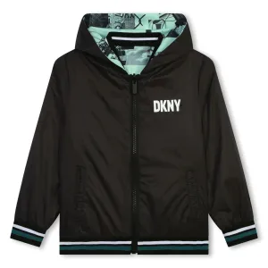 Jungen Schwarz Reversible Reißverschluss Jacke