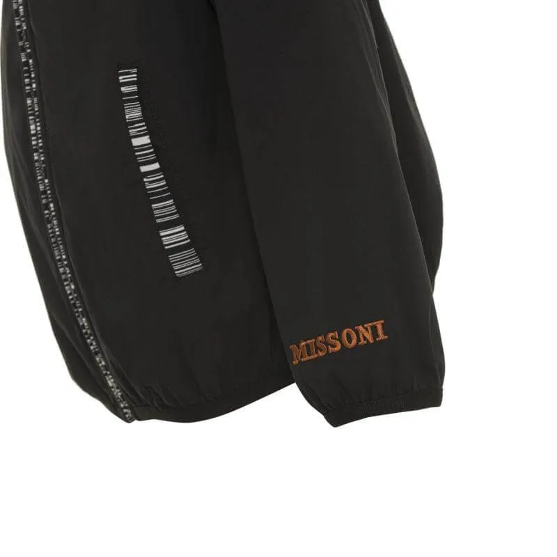 Jungen Schwarze Windjacke