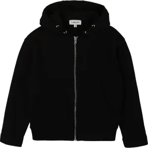 Jungen Schwarz Reißverschluss Hoodie