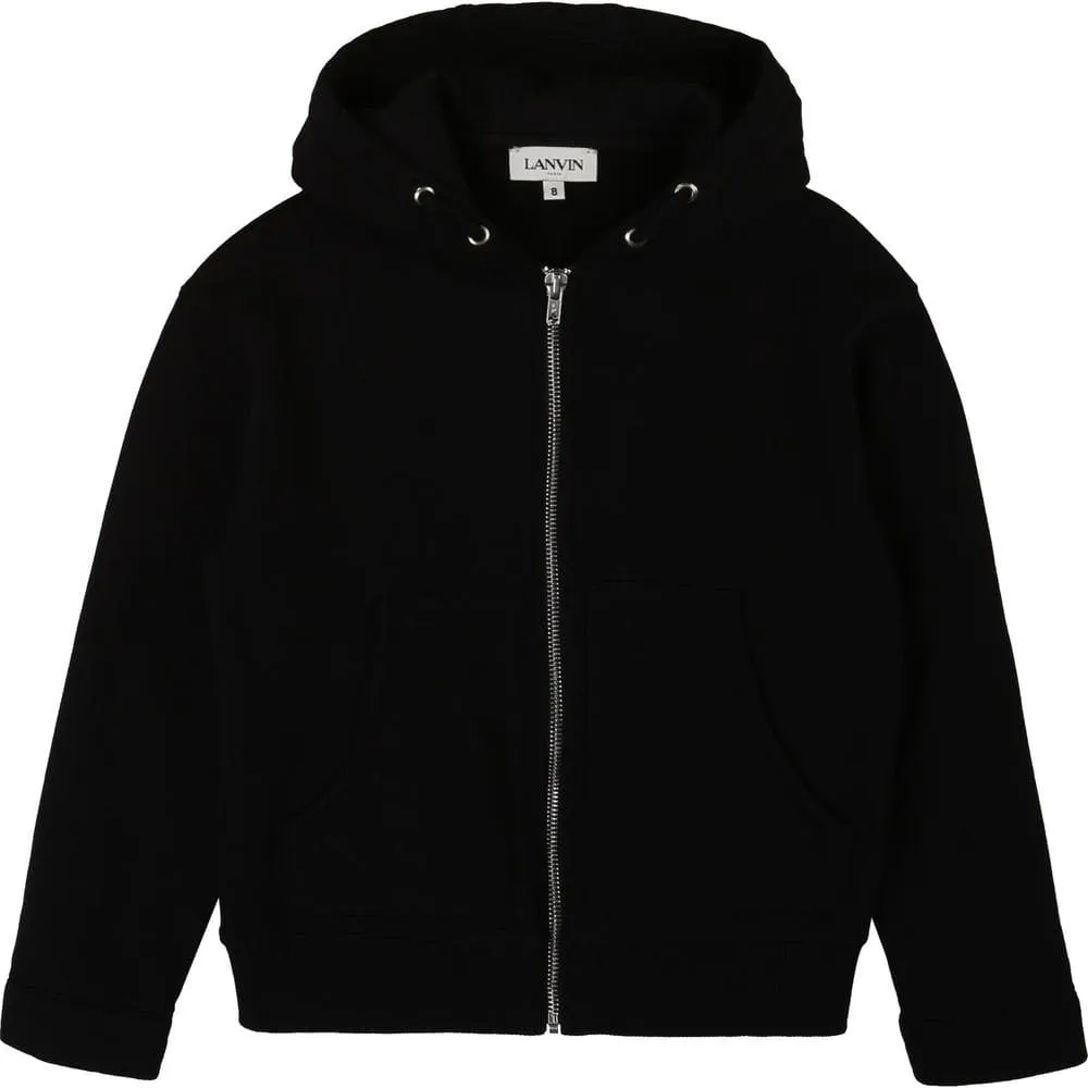 Jungen Schwarz Reißverschluss Hoodie