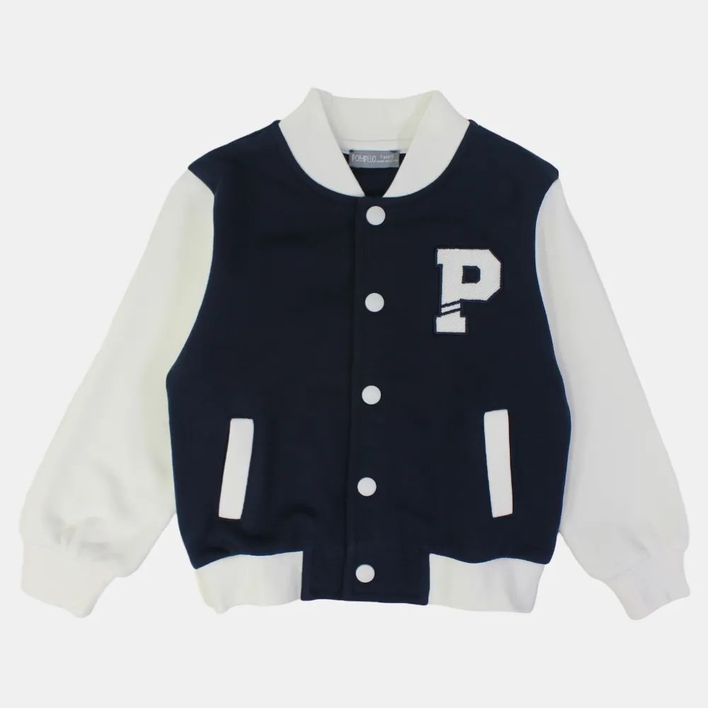 Jungen Schwarz/Weiß Langarmjacke