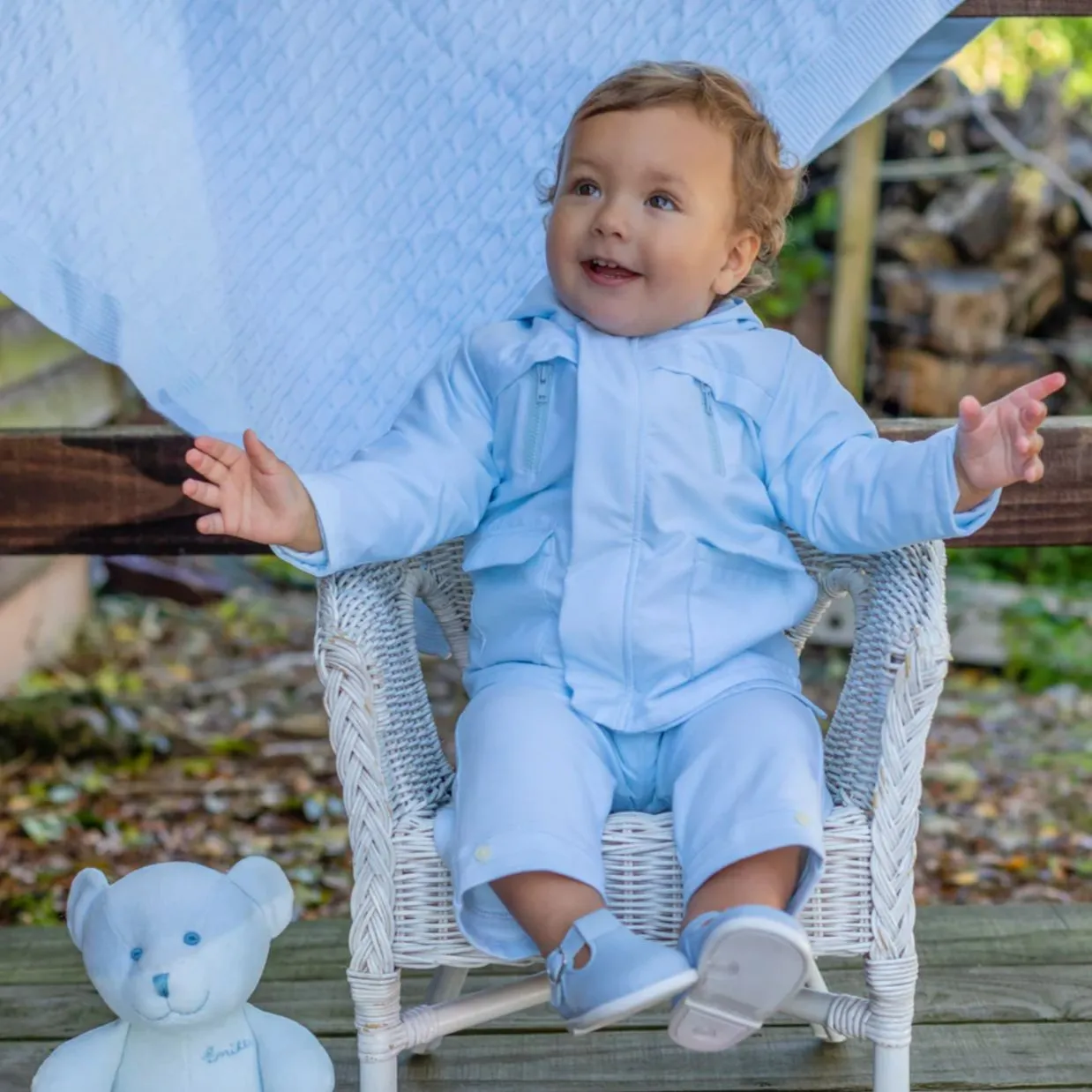 Jungen Blau Benji Kapuzenjacke