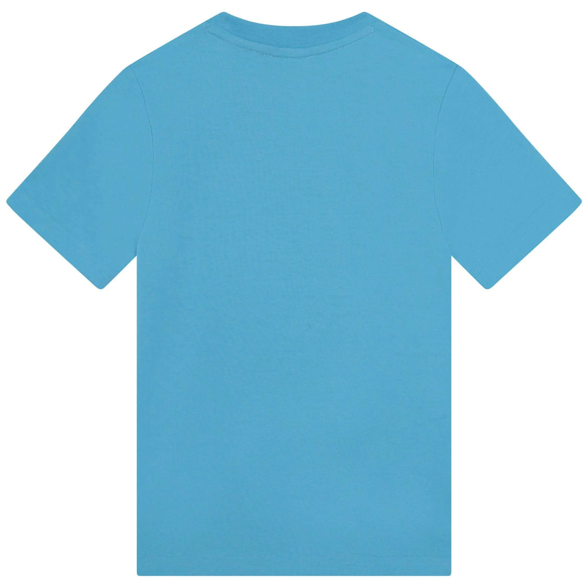 Jungen Blaues Baumwoll-Logo T-Shirt