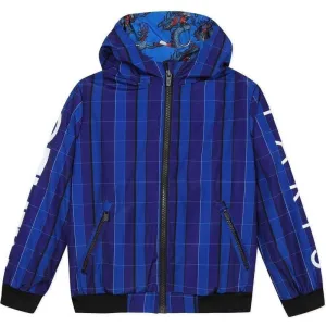 Jungen Blauer Drachen Fest Reversibles Windbreaker