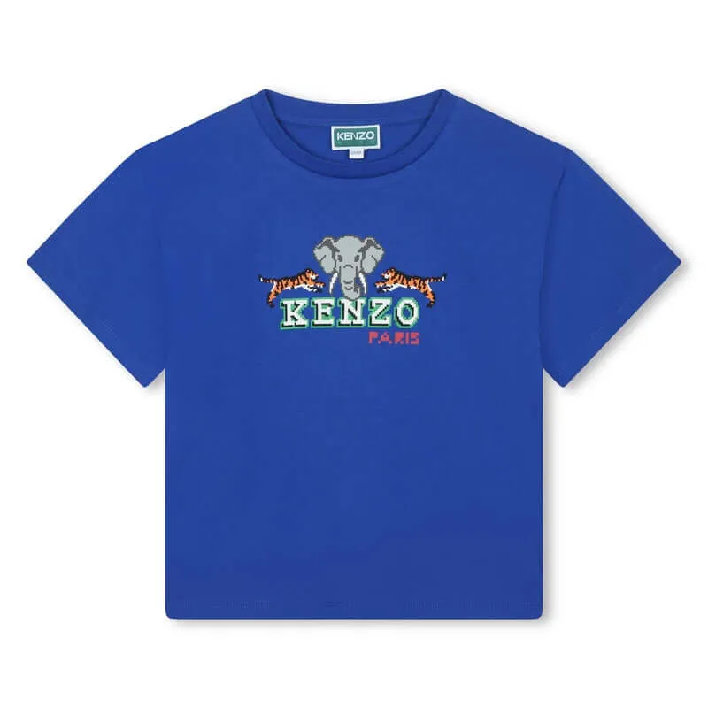 Jungen Blau 'JUNGLE GAME' Kurzarm T-Shirt