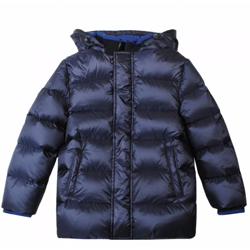 Jungen Blau Gefütterte Daunenjacke