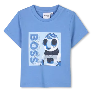Jungen Blaues Kurzarm T-Shirt