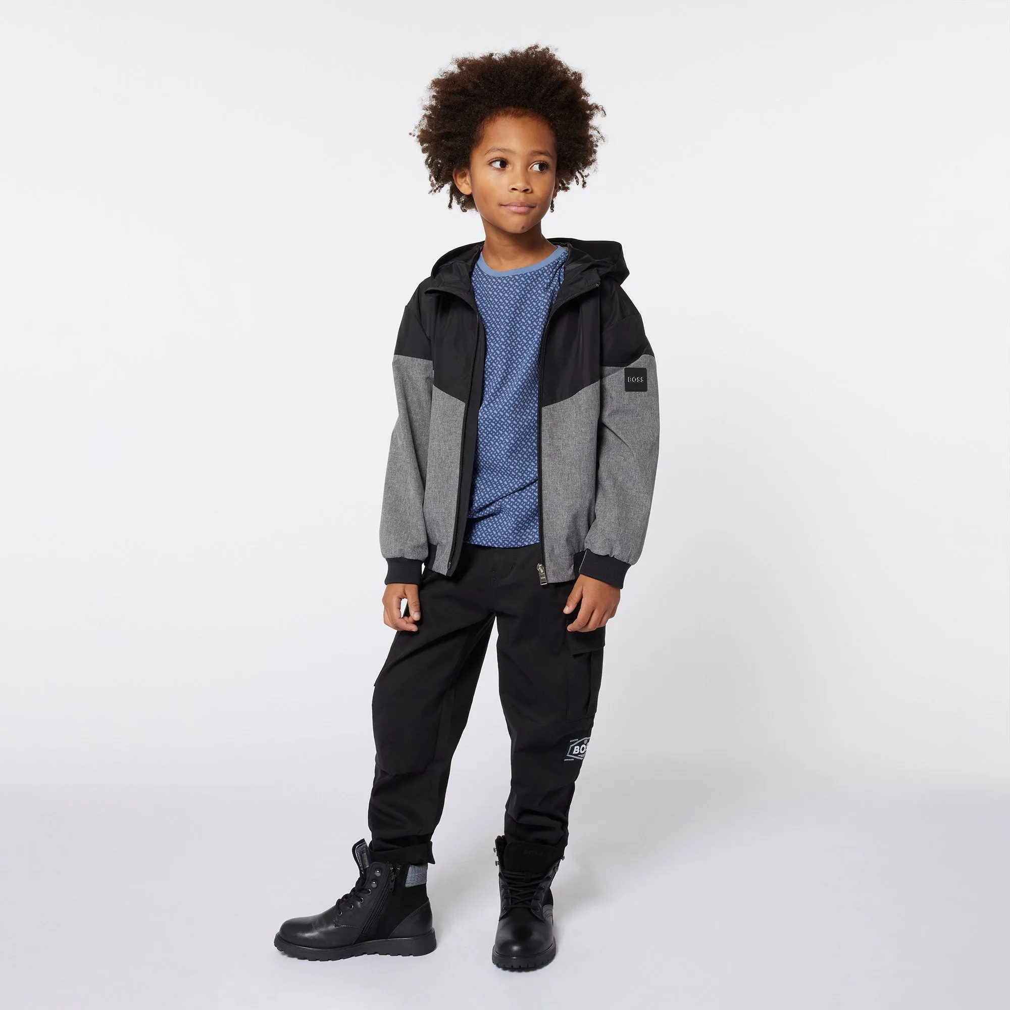 Jungen Blaues Kurzarm T-Shirt