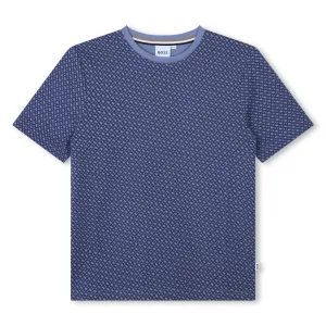 Jungen Blaues Kurzarm T-Shirt