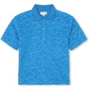 Jungen Polo-Shirt aus blauem Frottee