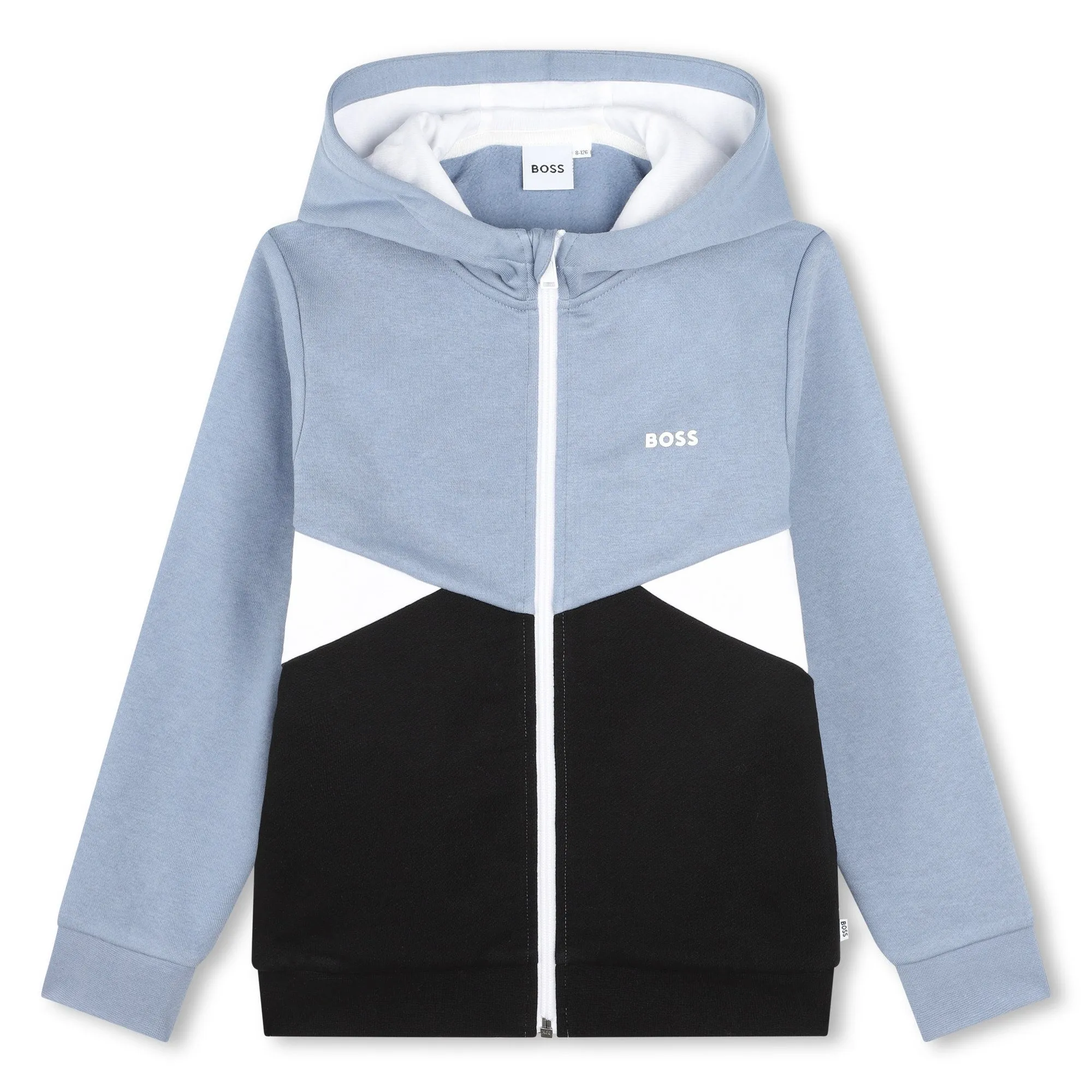 Jungen Blau Reißverschluss Hoodie