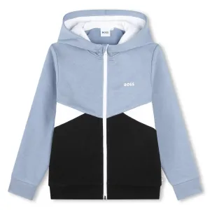 Jungen Blau Reißverschluss Hoodie