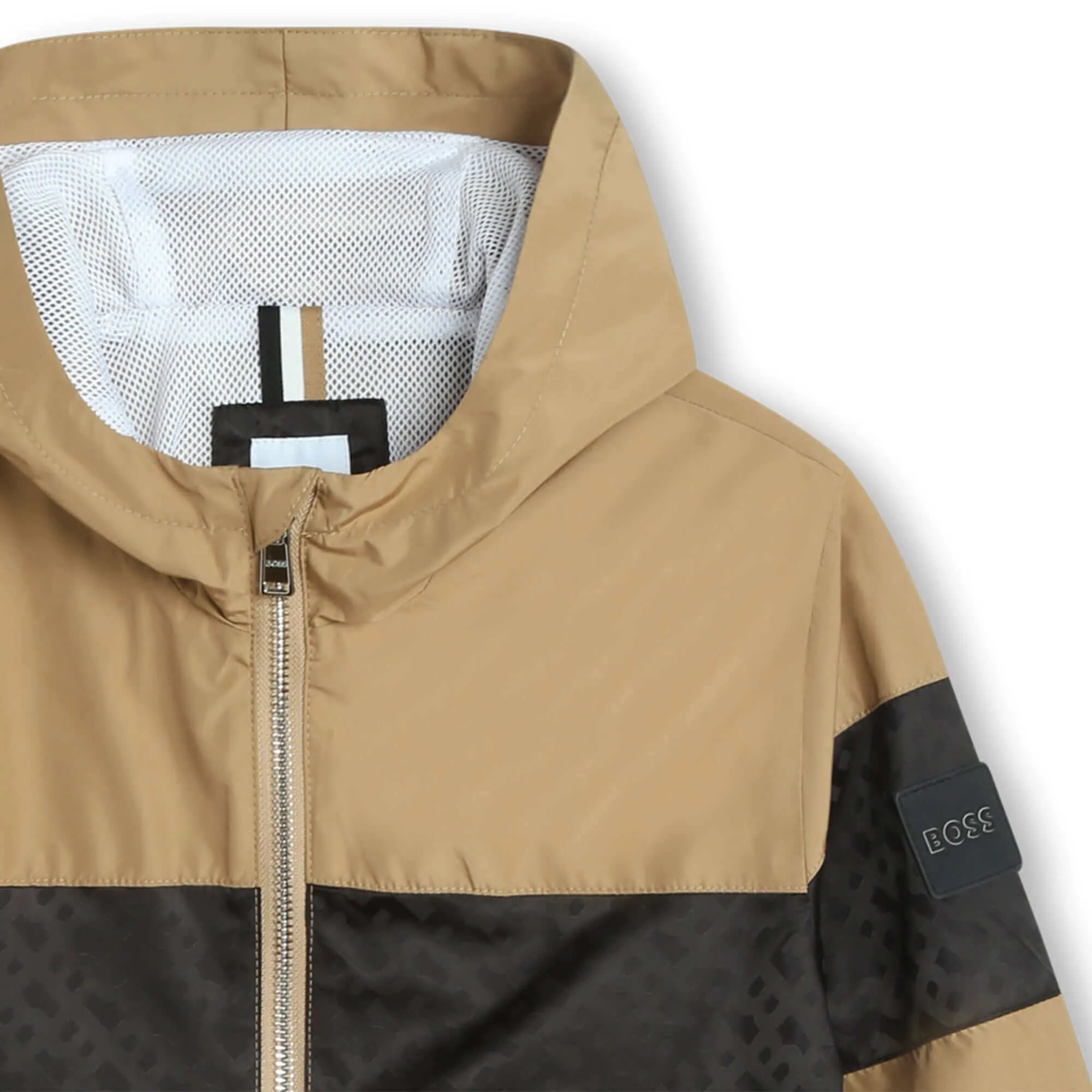 Jungen Braun & Schwarz Windbreaker Jacke