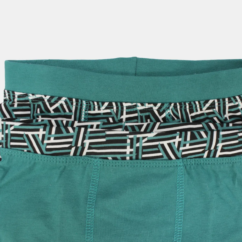Baumwoll-Boxershorts für Jungen – Grün (2er Pack)