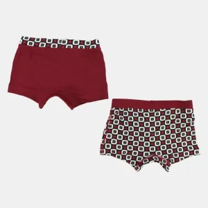 Baumwoll-Boxershorts für Jungen – Kastanienbraun (2er Pack)