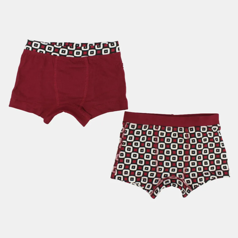 Baumwoll-Boxershorts für Jungen – Kastanienbraun (2er Pack)