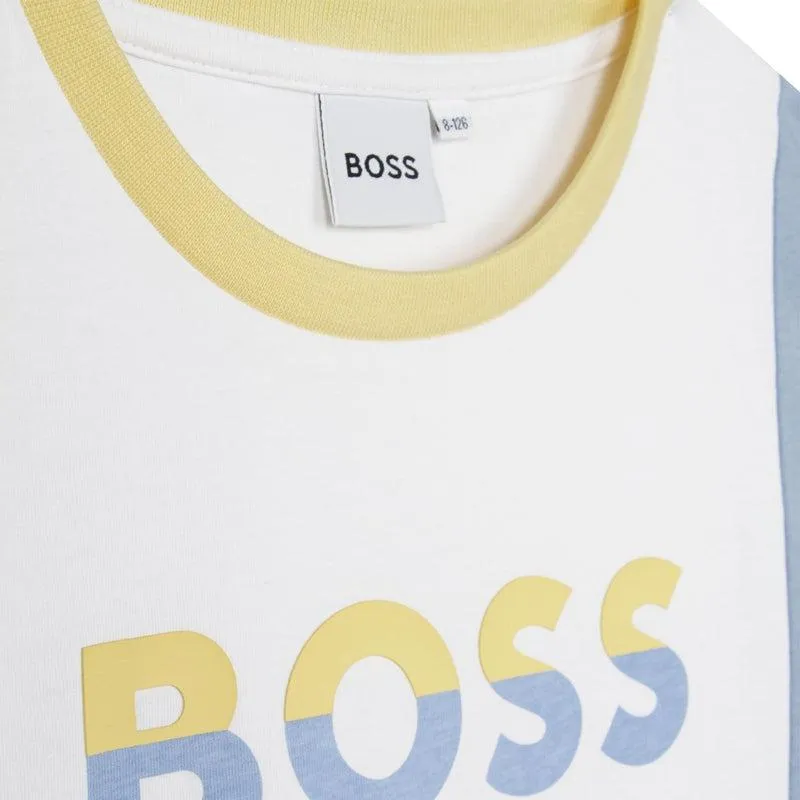 Baumwoll-T-Shirt für Jungen mit Zitronenmuster und kurzen Ärmeln