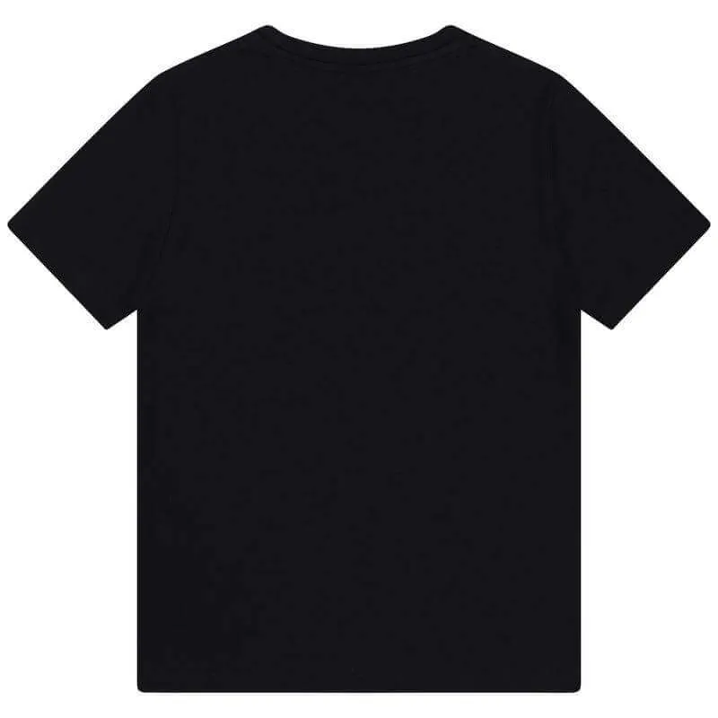 Jungen Baumwoll T-Shirt in Marineblau mit geometrischem Muster