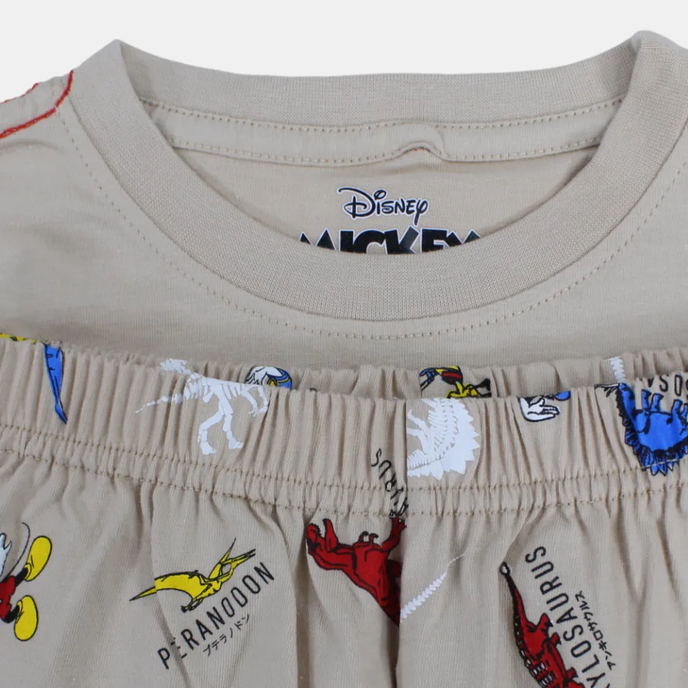 Jungen Baumwoll-Schlafanzug-Set - Mickey Mouse und Dinosaurier Druck